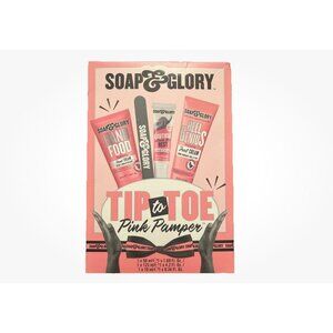 Soap & Glory 4 Piece Gift Set TIP to TOE - PINK PAMPER New In Box